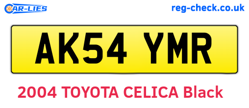 AK54YMR are the vehicle registration plates.