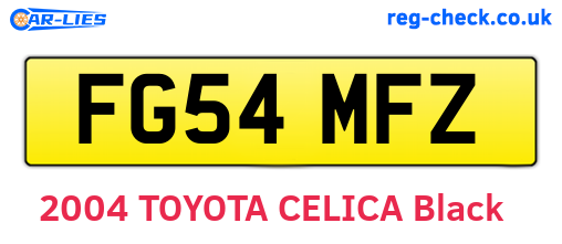 FG54MFZ are the vehicle registration plates.