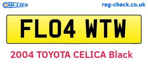 FL04WTW are the vehicle registration plates.