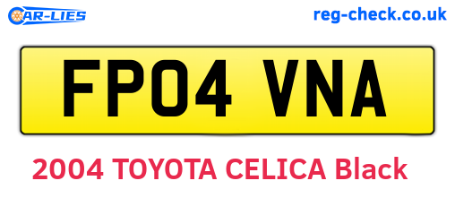 FP04VNA are the vehicle registration plates.