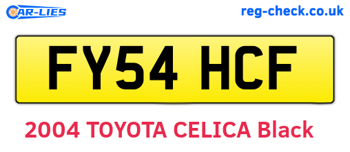 FY54HCF are the vehicle registration plates.