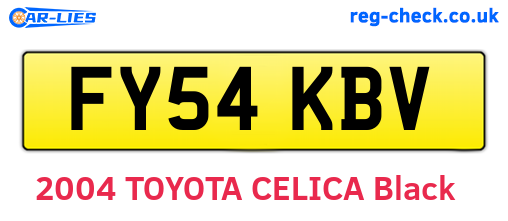 FY54KBV are the vehicle registration plates.