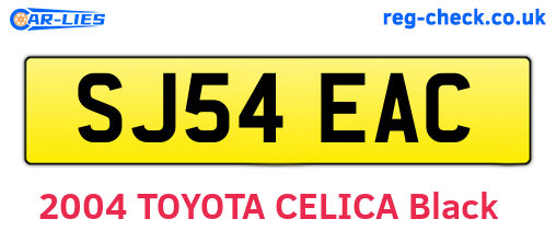SJ54EAC are the vehicle registration plates.
