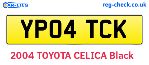 YP04TCK are the vehicle registration plates.