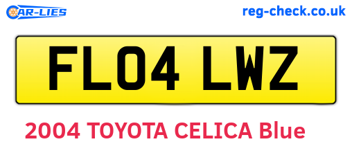 FL04LWZ are the vehicle registration plates.