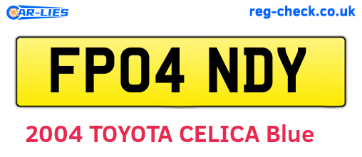 FP04NDY are the vehicle registration plates.