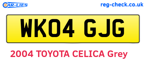 WK04GJG are the vehicle registration plates.
