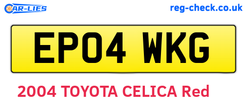 EP04WKG are the vehicle registration plates.