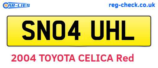 SN04UHL are the vehicle registration plates.