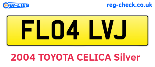 FL04LVJ are the vehicle registration plates.