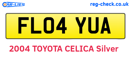 FL04YUA are the vehicle registration plates.