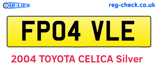 FP04VLE are the vehicle registration plates.
