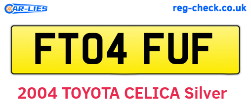 FT04FUF are the vehicle registration plates.