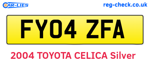 FY04ZFA are the vehicle registration plates.