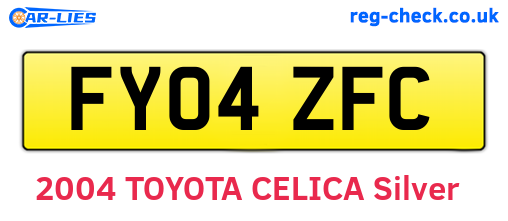 FY04ZFC are the vehicle registration plates.