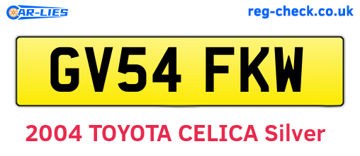 GV54FKW are the vehicle registration plates.