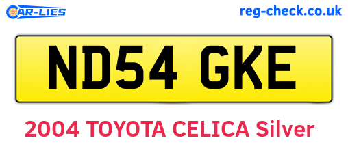 ND54GKE are the vehicle registration plates.