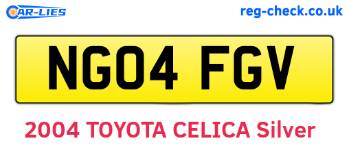 NG04FGV are the vehicle registration plates.