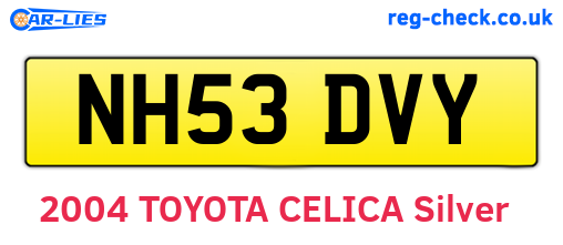 NH53DVY are the vehicle registration plates.