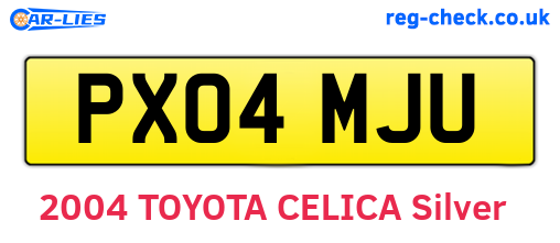PX04MJU are the vehicle registration plates.