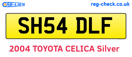 SH54DLF are the vehicle registration plates.