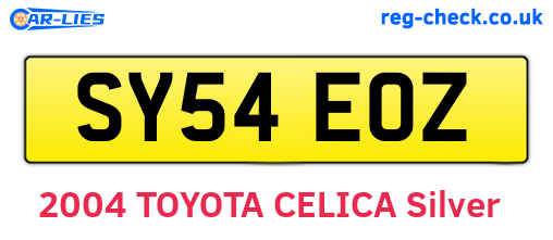 SY54EOZ are the vehicle registration plates.