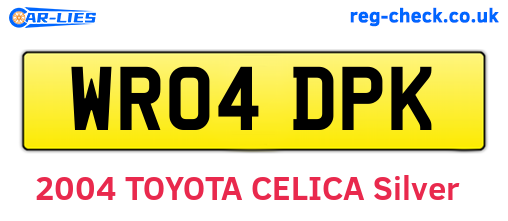 WR04DPK are the vehicle registration plates.