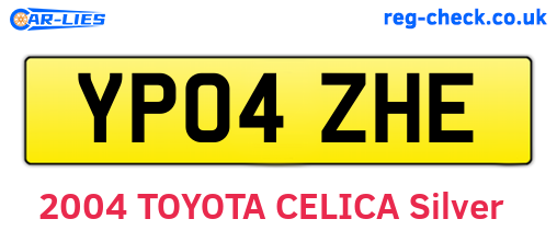 YP04ZHE are the vehicle registration plates.