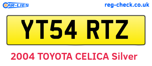 YT54RTZ are the vehicle registration plates.