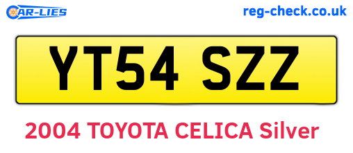 YT54SZZ are the vehicle registration plates.