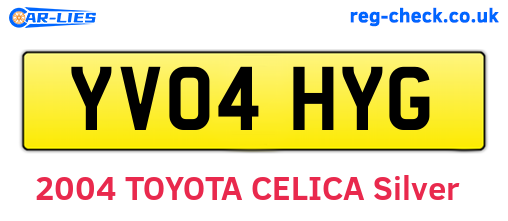 YV04HYG are the vehicle registration plates.