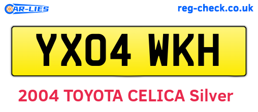 YX04WKH are the vehicle registration plates.