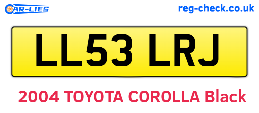 LL53LRJ are the vehicle registration plates.