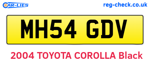 MH54GDV are the vehicle registration plates.