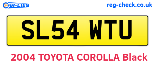 SL54WTU are the vehicle registration plates.