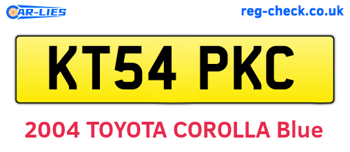 KT54PKC are the vehicle registration plates.