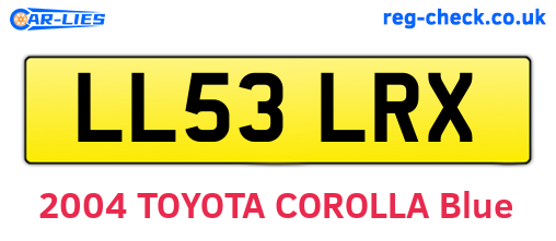 LL53LRX are the vehicle registration plates.