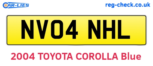 NV04NHL are the vehicle registration plates.