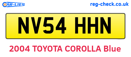 NV54HHN are the vehicle registration plates.
