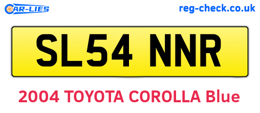 SL54NNR are the vehicle registration plates.