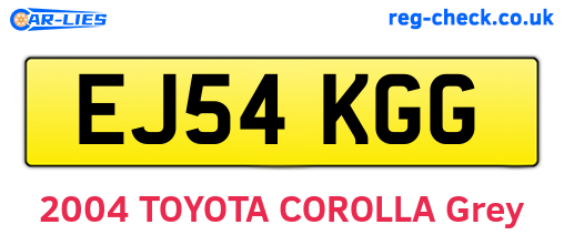 EJ54KGG are the vehicle registration plates.