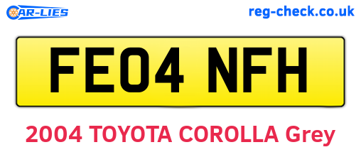 FE04NFH are the vehicle registration plates.