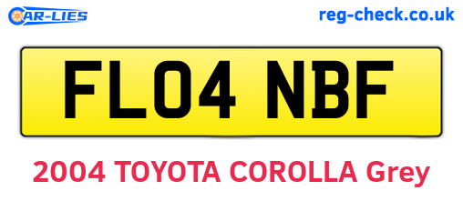 FL04NBF are the vehicle registration plates.
