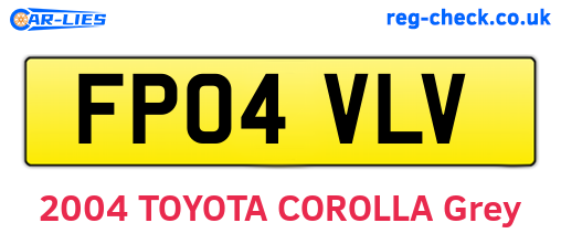 FP04VLV are the vehicle registration plates.