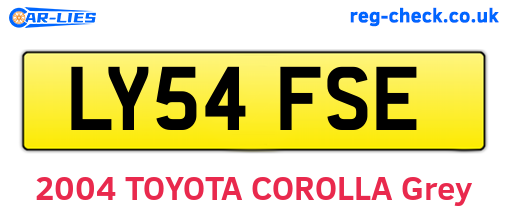 LY54FSE are the vehicle registration plates.