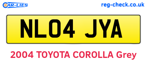 NL04JYA are the vehicle registration plates.