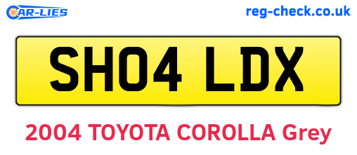 SH04LDX are the vehicle registration plates.