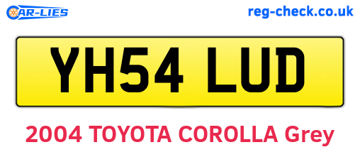 YH54LUD are the vehicle registration plates.