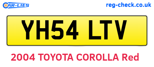 YH54LTV are the vehicle registration plates.