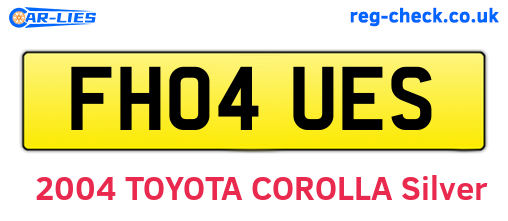FH04UES are the vehicle registration plates.